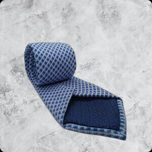 Vineyard Vines blue tie, fish pattern, small imperfection